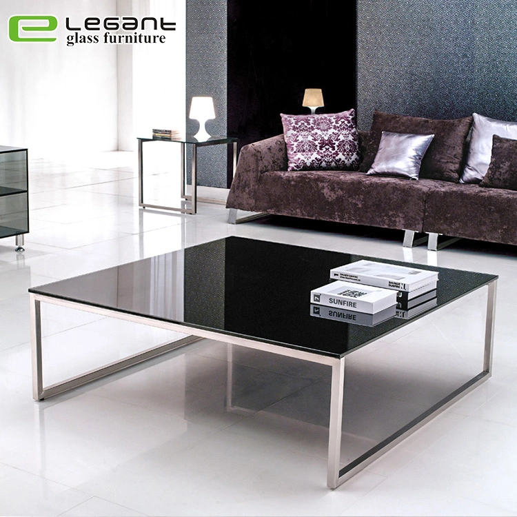 Free Sample Round Mirrored Modern Fancy Bent Glass Top Coffee Table