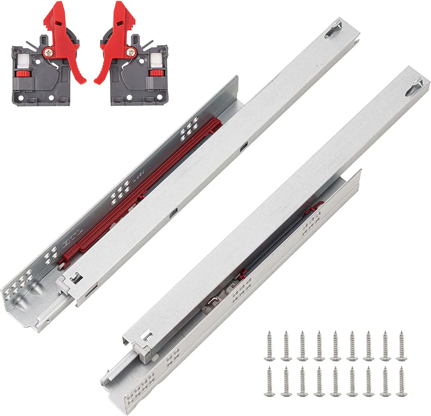 Bottom Mount Drawer Slides Full Extension Hidden Undermount Runners Locking Devices