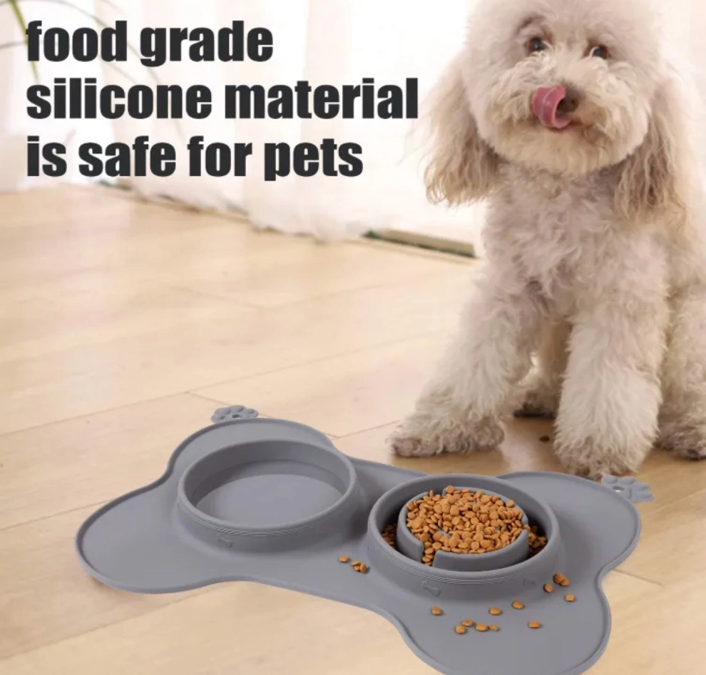 Pet Silicone Slow Food Bowl Sucker Dog Bowl Non-Slip Mat Pet Product