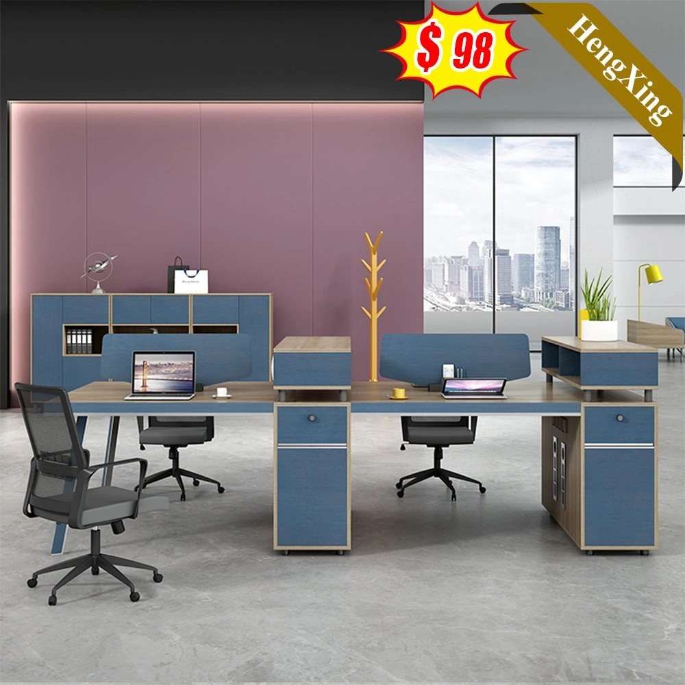 Hengxing Modern Modular Open Space Office Desk 4 Seat Office Cubicle Workstation