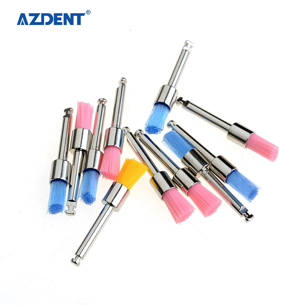 Azdent Brand Colorful Nylon Bowl Flat Type Dental Polishing Brushes