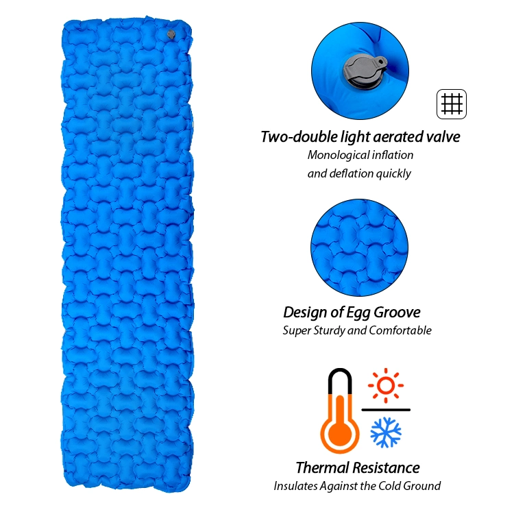 Couvre-lits pliables et étanches Kinggear forme d'os ultraléger Tapis de camping