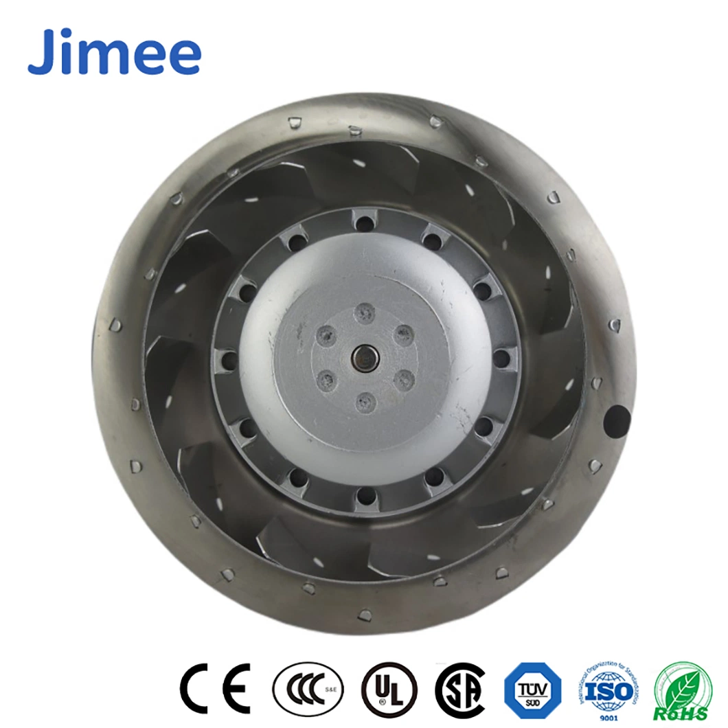 Jimee Motor China Centrifugal Fan Blower Manufacturer Jm180e2c2 Durchmesser Dgf180 Ec Centrifugal Fans Cast Aluminum Maxx Air Industrial Fan for Air Ventilation