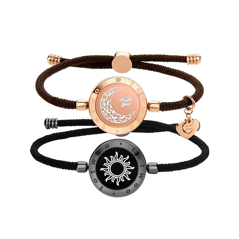 Sun Moon Lover Intelligente Erkennung Interaktives Paar Edelstahl-Armband