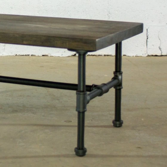 Black Corner Desk Urban Bar Table Modern Bar Table Farmhouse Bar Table with Metal Pipe Steel Pipe Legs