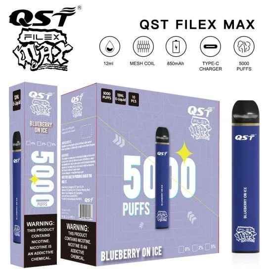 2023 Heißeste Produkt Qst Einweg Elektronische Zigarette Filex Max 5000 Einmal-Vape Pen Mit Puffs