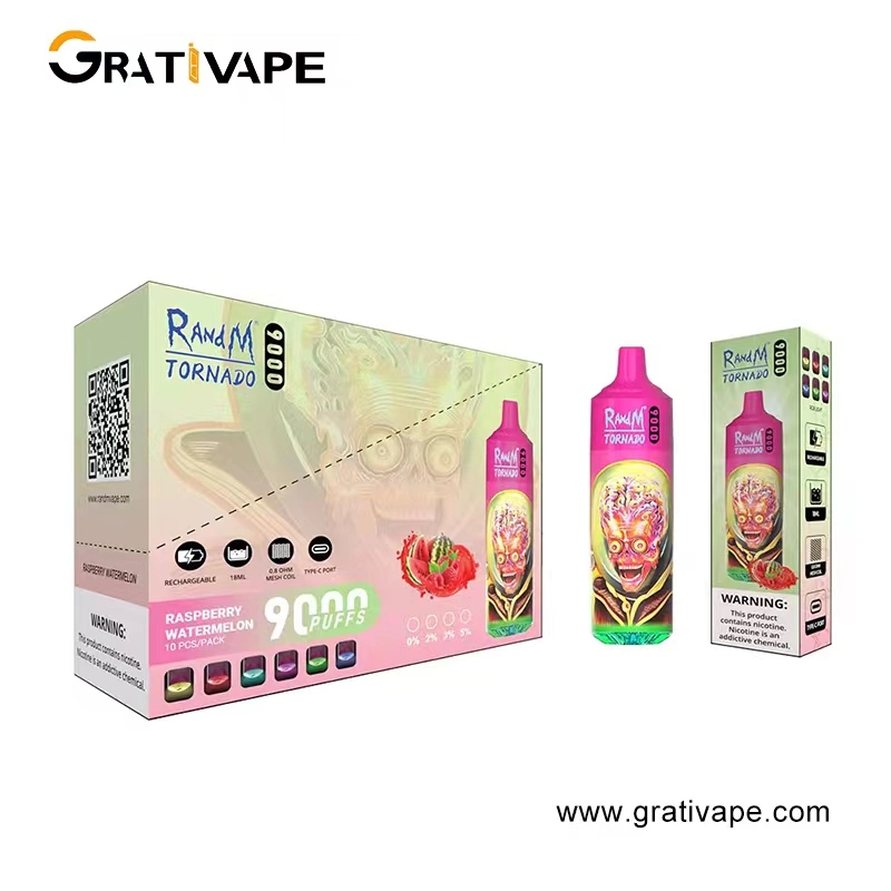 20 parfums Vapes jetables Original Factory Direct Kit Randm original Vapor Pen 9000 Pffs Tornado