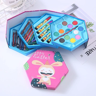 46PCS Kunst-Sets für Schüler Zeichnung Aquarell Stift-Set Werbeartikel Geschenk