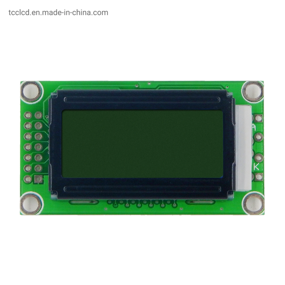 Yellow-Green Screen 0802 Character LCD Display St7066 Controller 8X2 Alphanumeric LCD Module