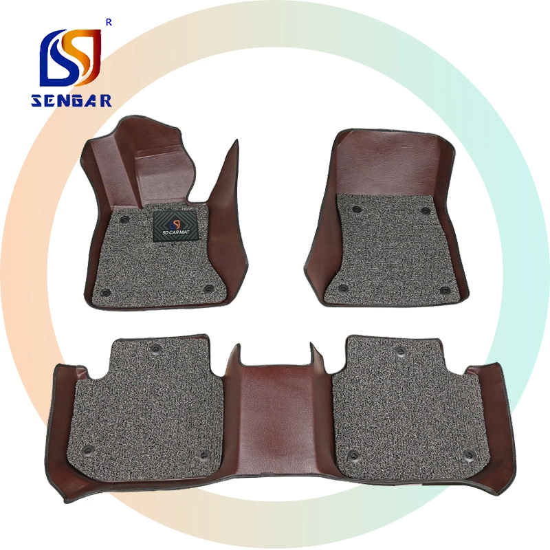 3D Car Floor Mats Material Leather Custom Accessories for 206 205 207 208 301 307 308 406 407 3008 508 405 2008 5008 505