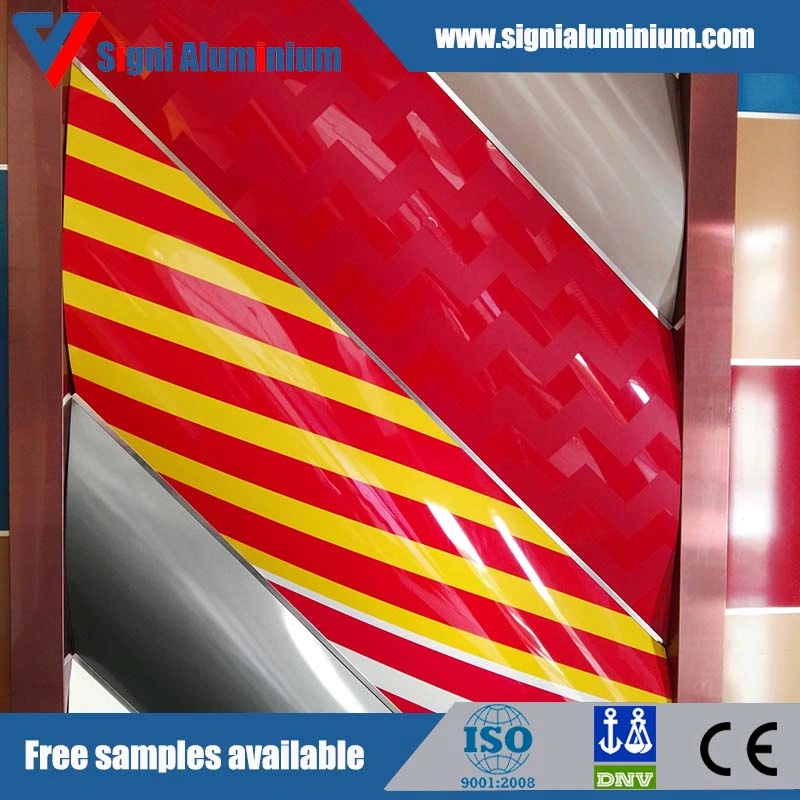 PE/PVDF/Feve farbiges Aluminiumblatt für Decken-Dekoration