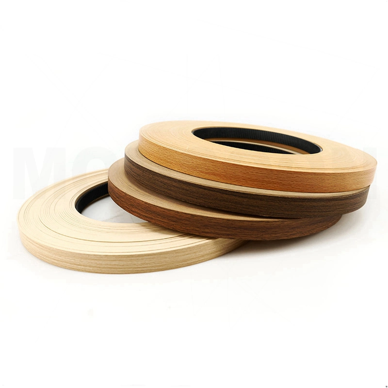 Wood Grain Glossy Plastic PVC Co-Extruded Edge Banding Strip Profile