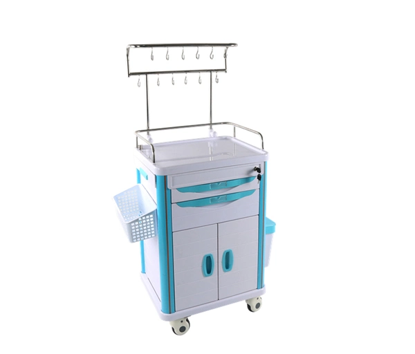 Hot Sale Medical Furniture ABS Emergency Clinic Anesthesia Medicina transfusão Carrinho de bonde para Hospital