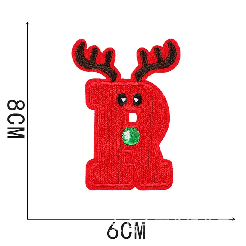 Customized Christmas Letter Embroidery Badges Custom Patches