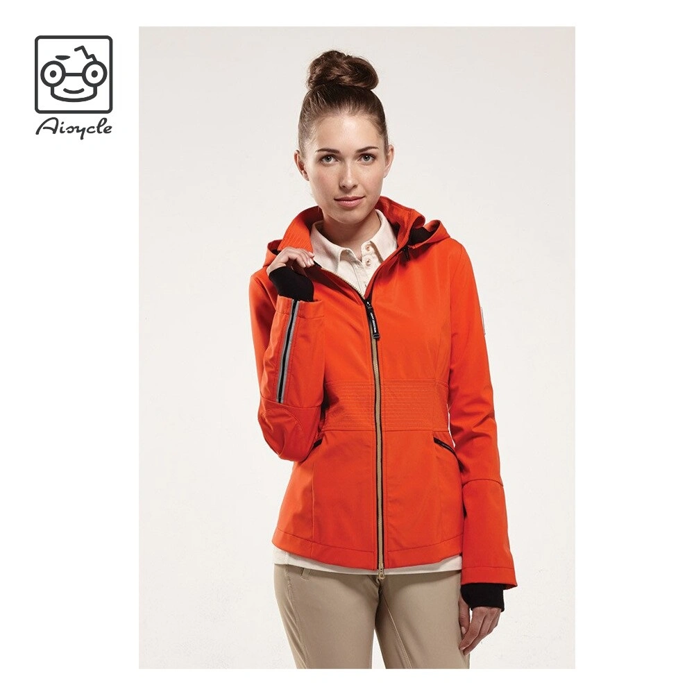 Women Lightweight Waterproof Orange Sport Jacket From China Garment Factory