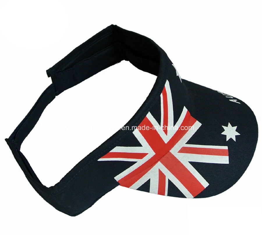 Polyester / Cotton Flag Logo Print Sun Visor Hat