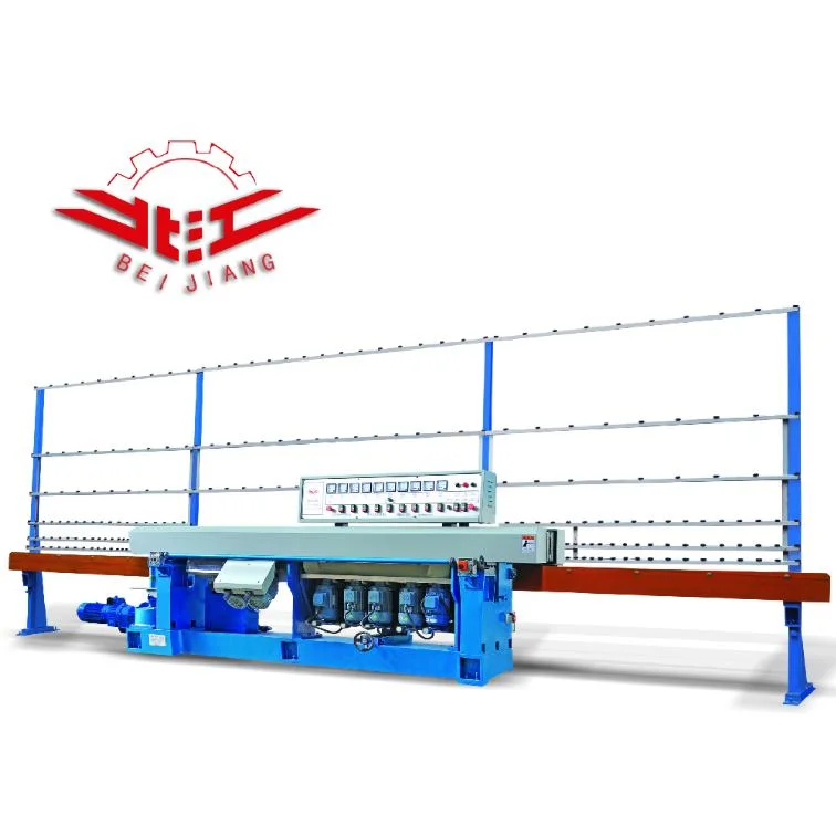 Glass Process 9 Motors Straight Line Edger Edging Machinery/High quality/High cost performance  Glass Edger Machine/China Edge Glass Grinding Machine