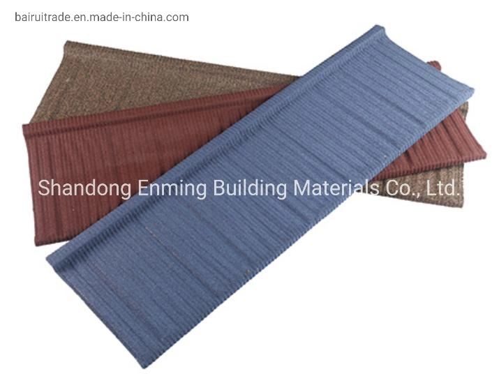 Decorative Classic Type /Bond Type Stone Coated Metal Villa Roof Tile Building Construction Material