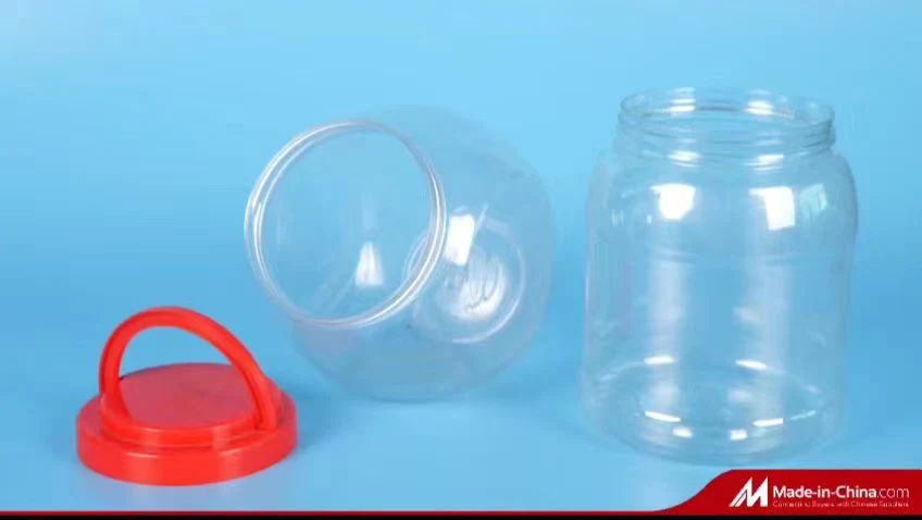 HDPE Bottle Transparent Bottle Plastic Empty Bottle With Red Cap