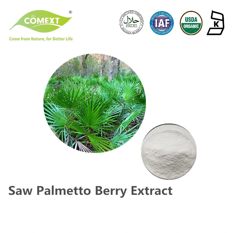 Comext High quality/High cost performance  Pure Serenoa Repens 20: 1 Fatty Acid Saw Palmetto Extract Powder