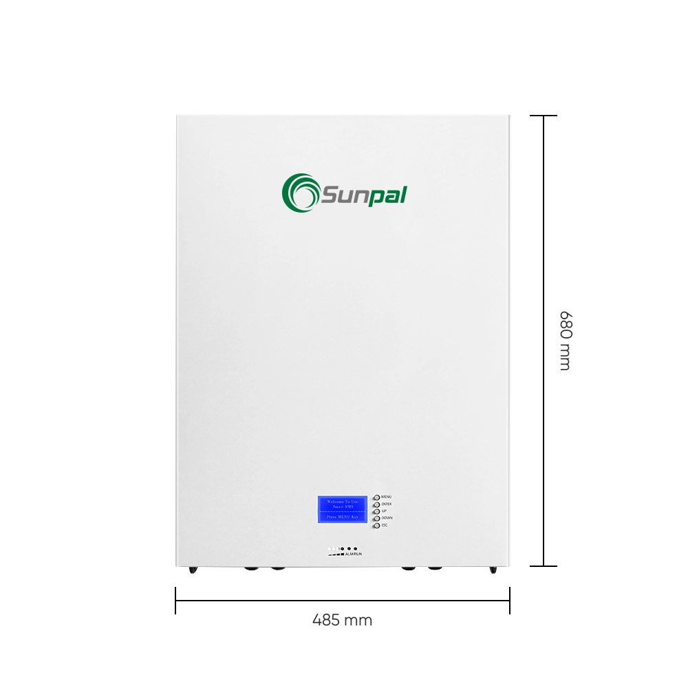 Sunpal Hot Sale 10kwh Powerwall LiFePO4 48V 100ah 200ah Home Bateria bateria bateria de lítio com LCD