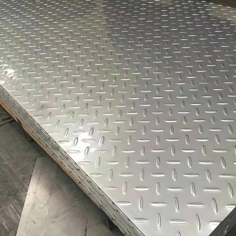 317L 321 347 304 201 316 Etched Floor Stair Embossed Diamond Checkered Cladding Stainless Steel Plate Sheet for Building Material