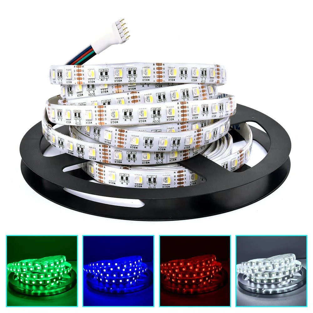 RGBW LED Strip 5050 12V Tape RGB+White/Warm White 4 in 1 Chip 60LEDs/M Flexible LED Light