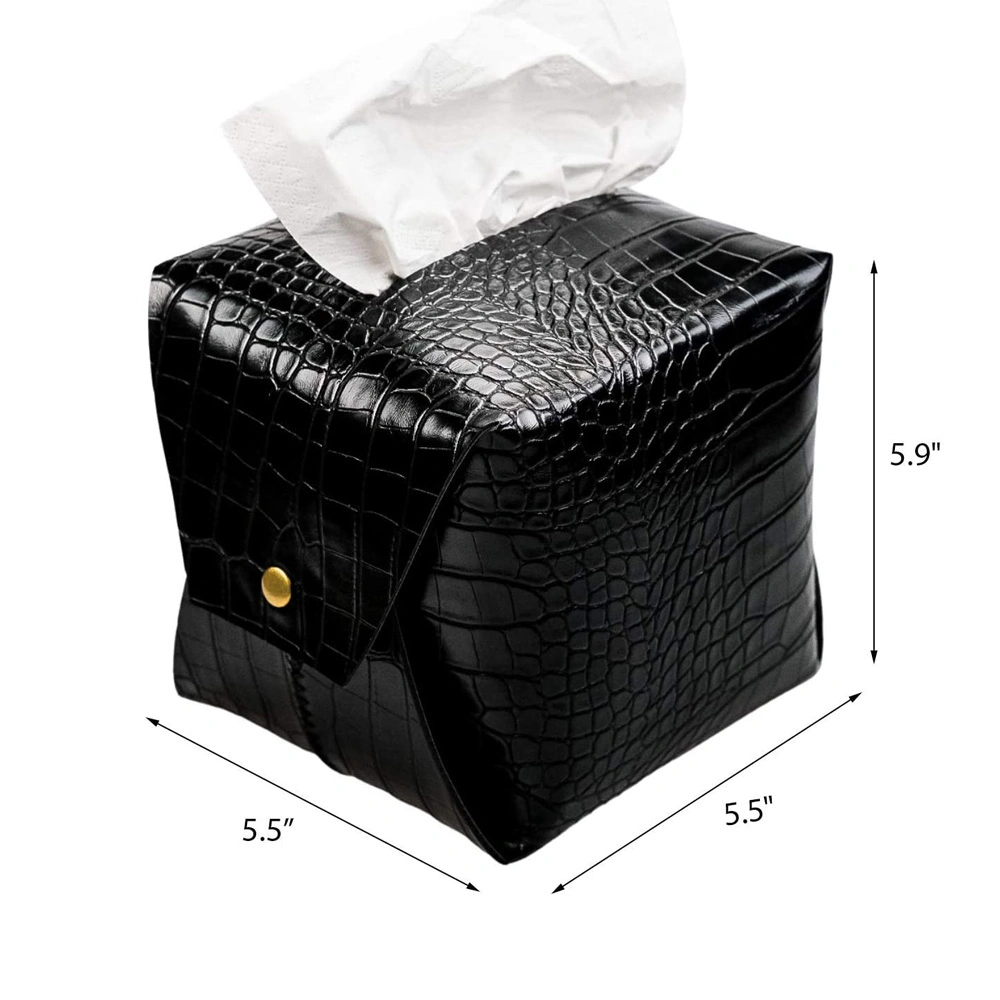 Luxury Paper Organizer Fashion Tissue Holder Leather Tissue Box