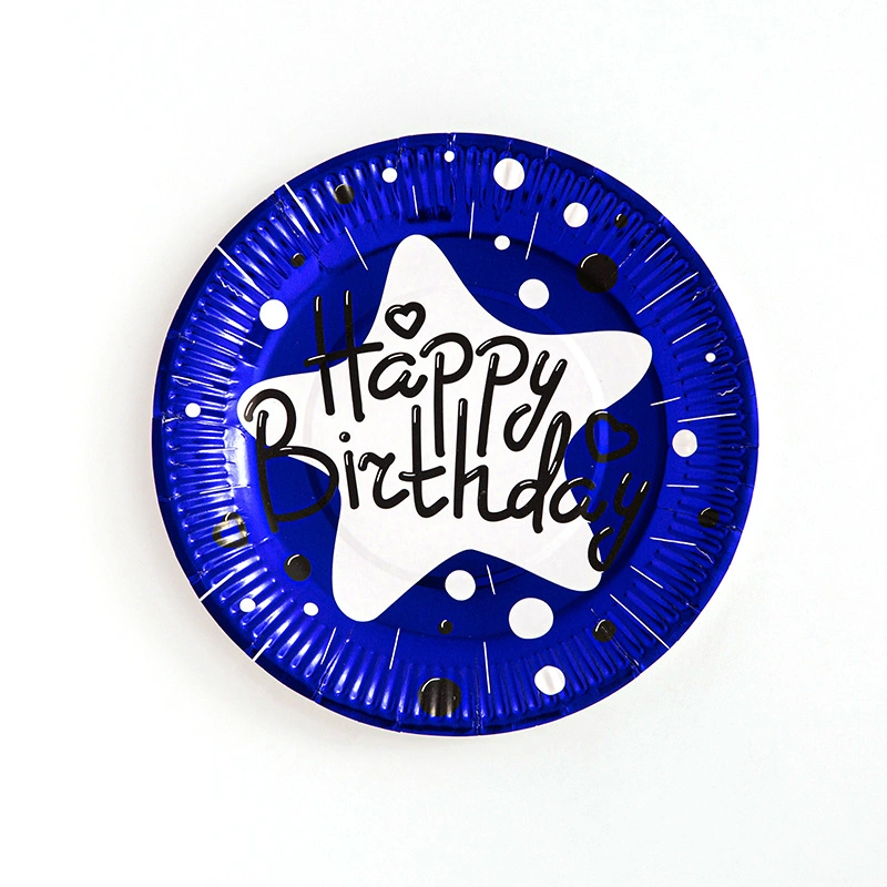 Customized Eco Friendly Printing Round Birthday Party Decorative Cake Disposable Paper Plate