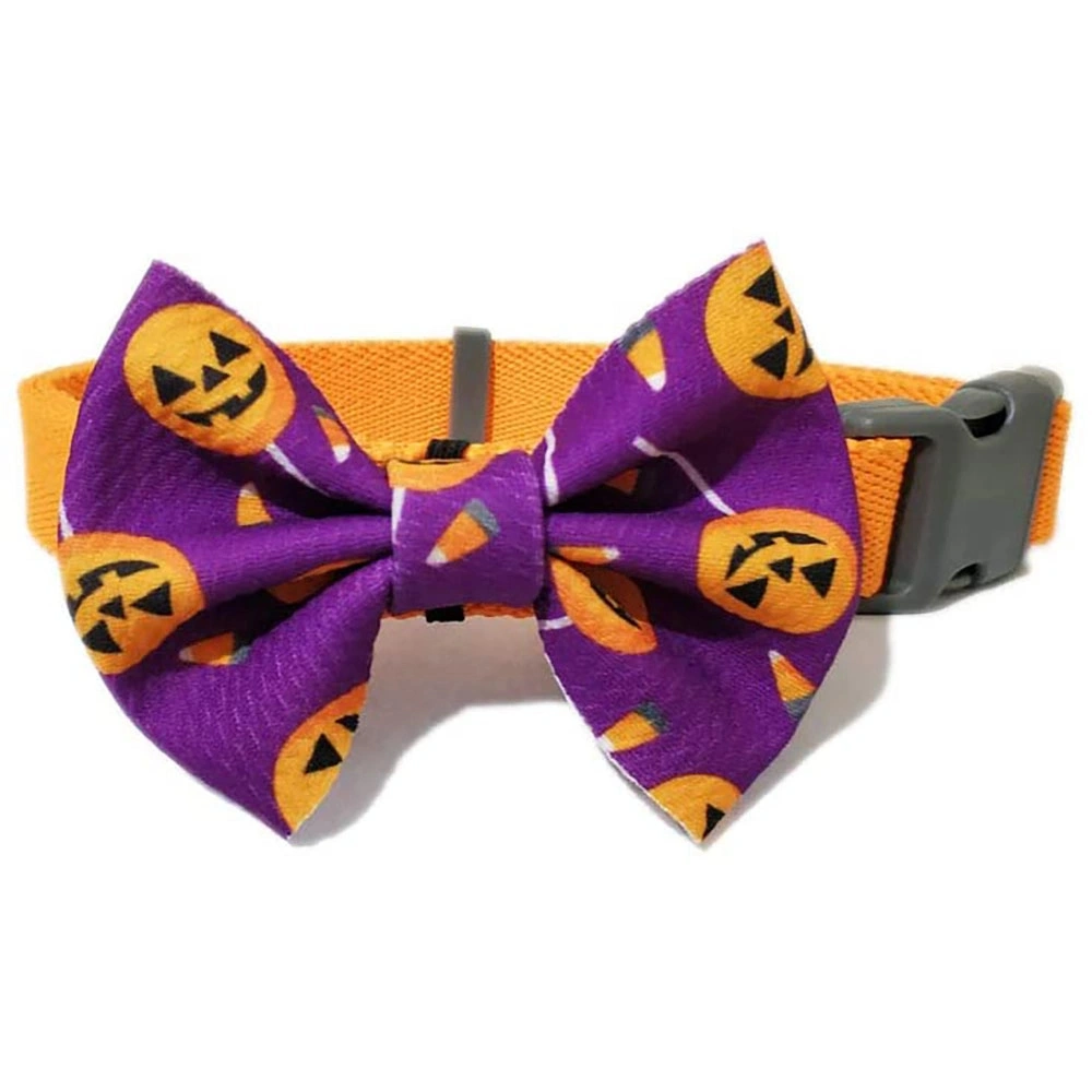 New Halloween Style Pet Supplies Dog Collar with Bow Tie Dog & Cat Decorations Puppy Grooming Accessories