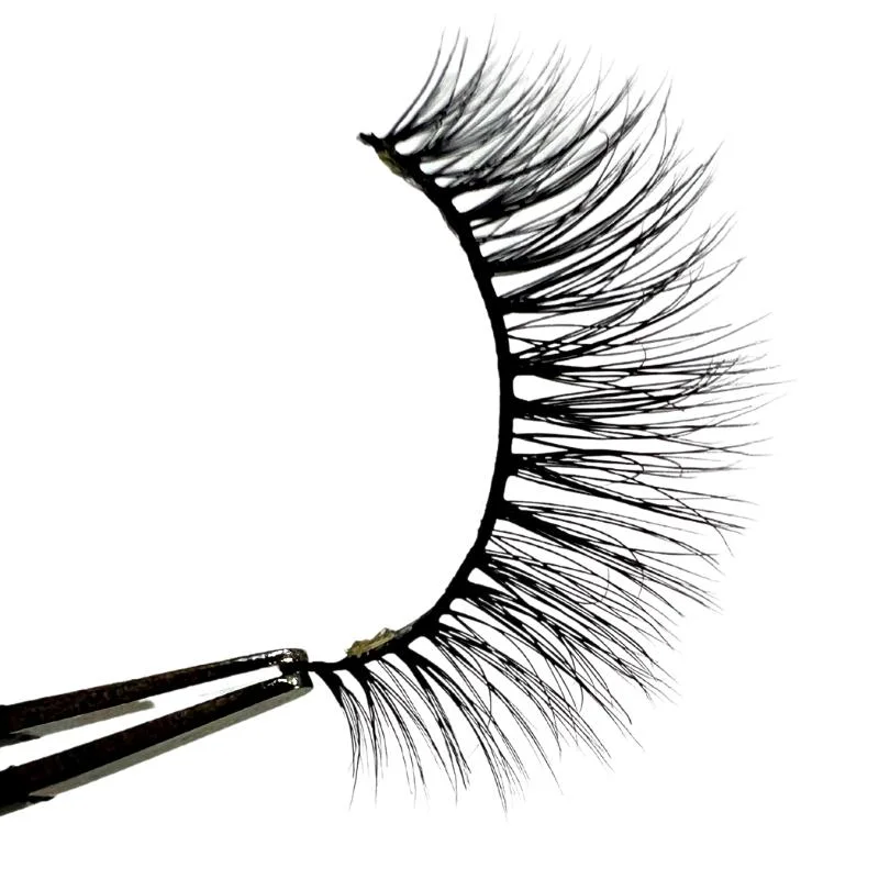 Private Label Vendor Custom False Eye Lash Korean Premium Strip 3D Faux Mink Fux Fake Full Strip Eyelashes for 10-25mm Length