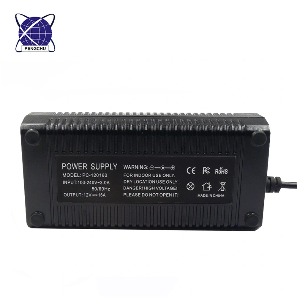 High Efficiency 12V 16A 192W AC DC Adapter/LED Switching Power Supply with CB CE FCC RoHS PSE