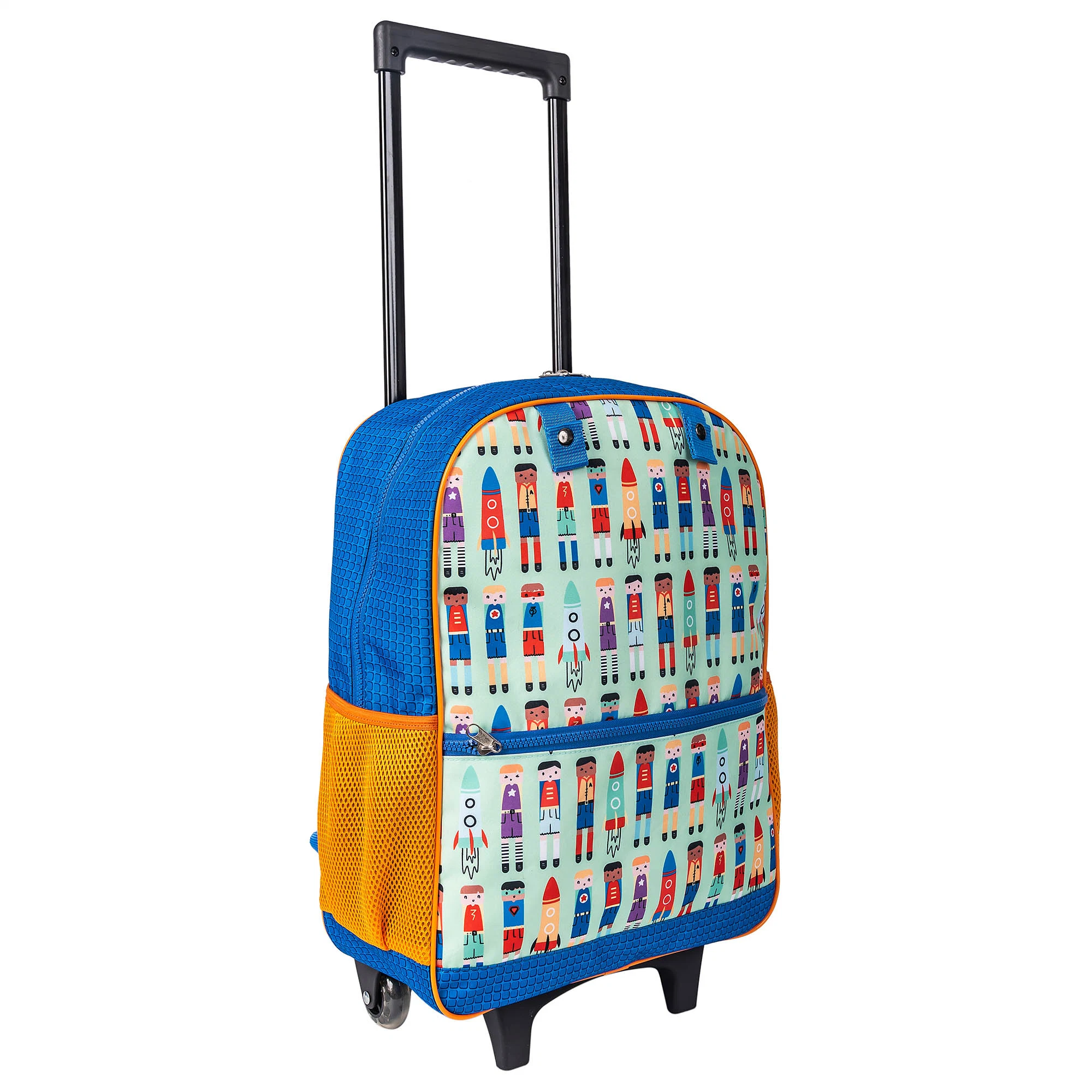 Supermarkt Cartoon Funktionale Schulter Schreibwaren Mädchen Student Kinder Rolling Wheeled Trolley Pen Bleistift Case Cooler Lunch Bag Zurück Schultaschen