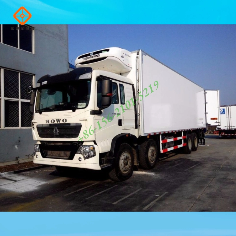 Sinotruk HOWO Fresh Meat Fish Thermo King Euro4 LHD Refrigerated Refrigerator Freezer Box Truck