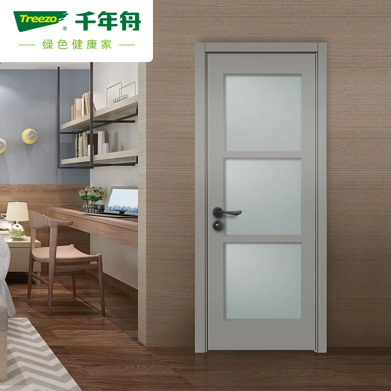 Light Grey Painted Solid Wood Door