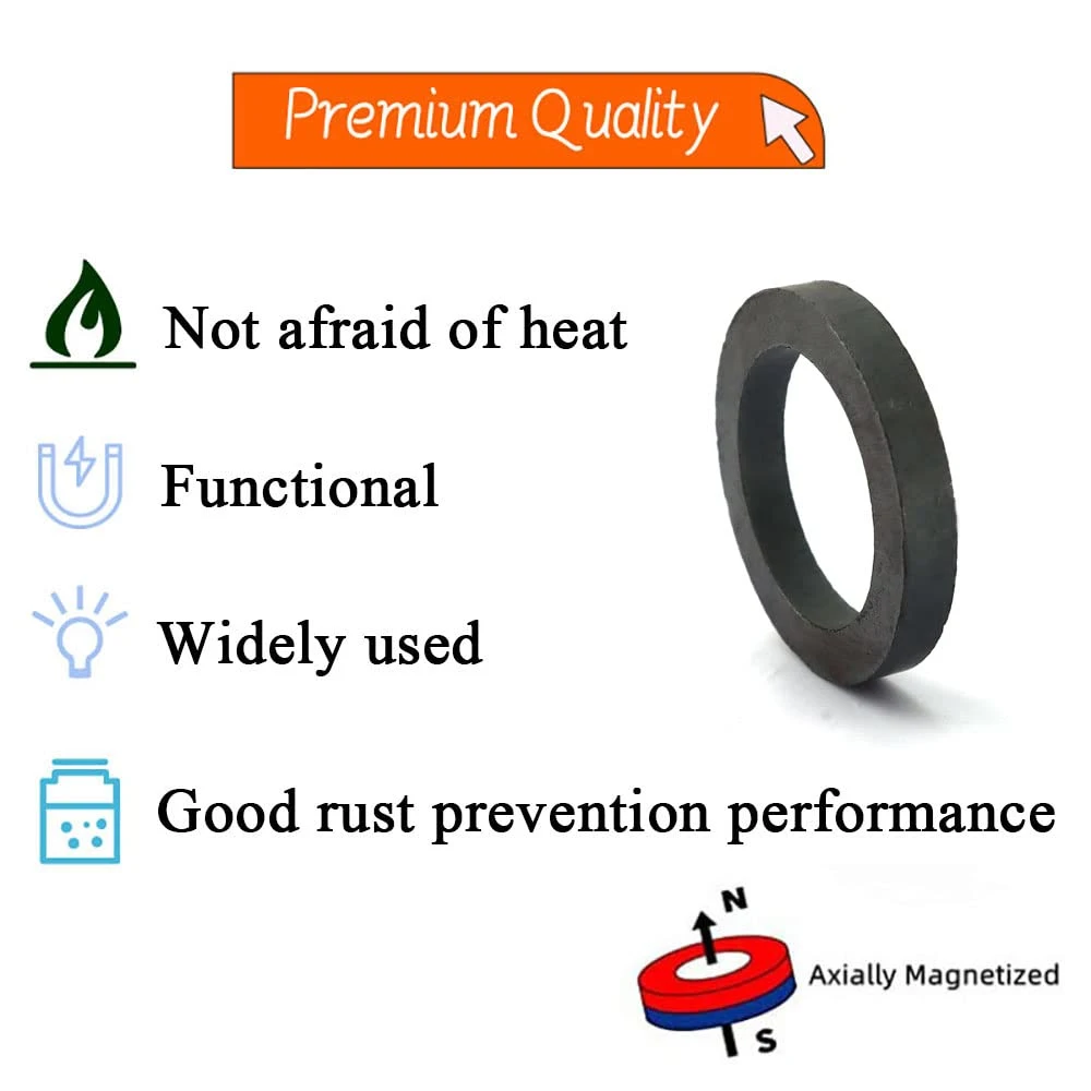 Y30 Ceramic Rings Permanent Hard Ferrite Ring Magnets for Motor Magnet