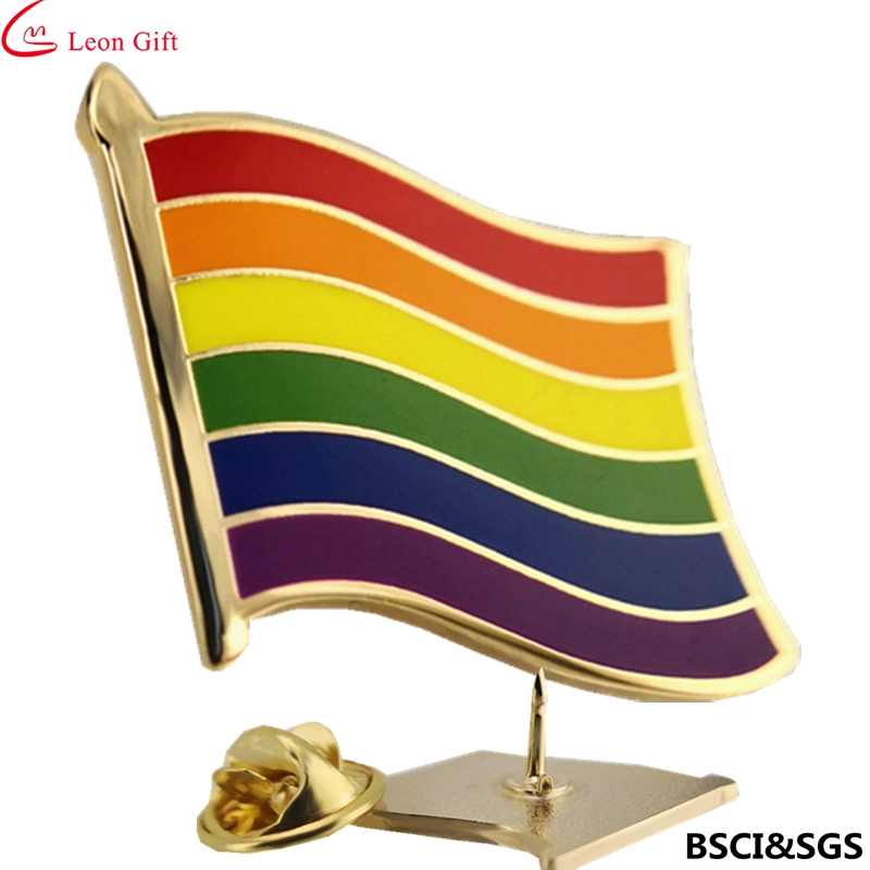 Factory Custom Gay Homosexual Flag Metal Lapel Pin Badge