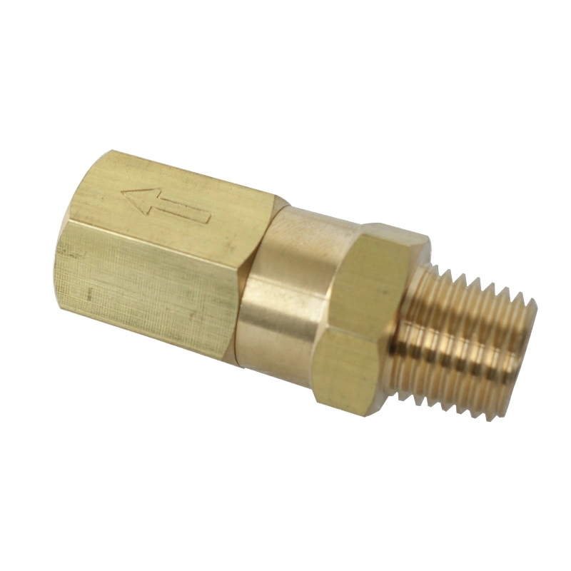 Brass Instrument in Line Check Valve Spring Loaded Check Valve Non Return Valve Male Female 1/8 1/4 3/8 1/2 Bsp NPT Fitting