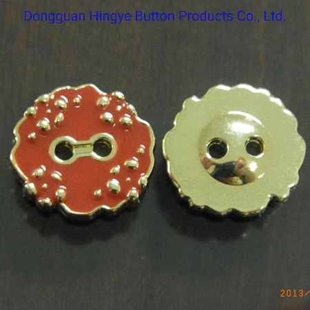 Fancy Zinc Alloy Metal Enamelled Sewing Holes Button