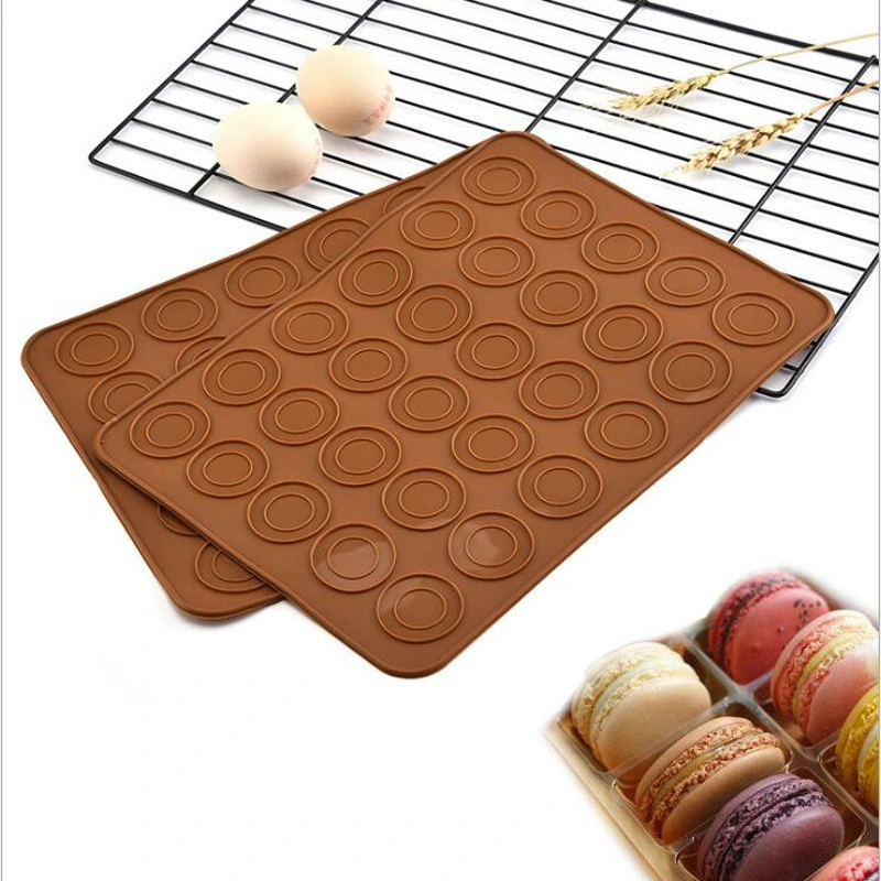 Horno de pastelería molde de hornear Mat 30 cavidades molde de bricolaje Baking Alfombrilla útil herramienta Cocina Macaroon de silicona Ai11984