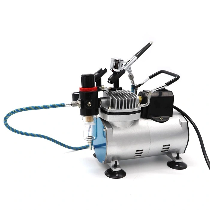 Airbrush Compressor Kit Air Compressor Dual-Action Hobby Spray Gun Air Brush Set Tattoo Nail