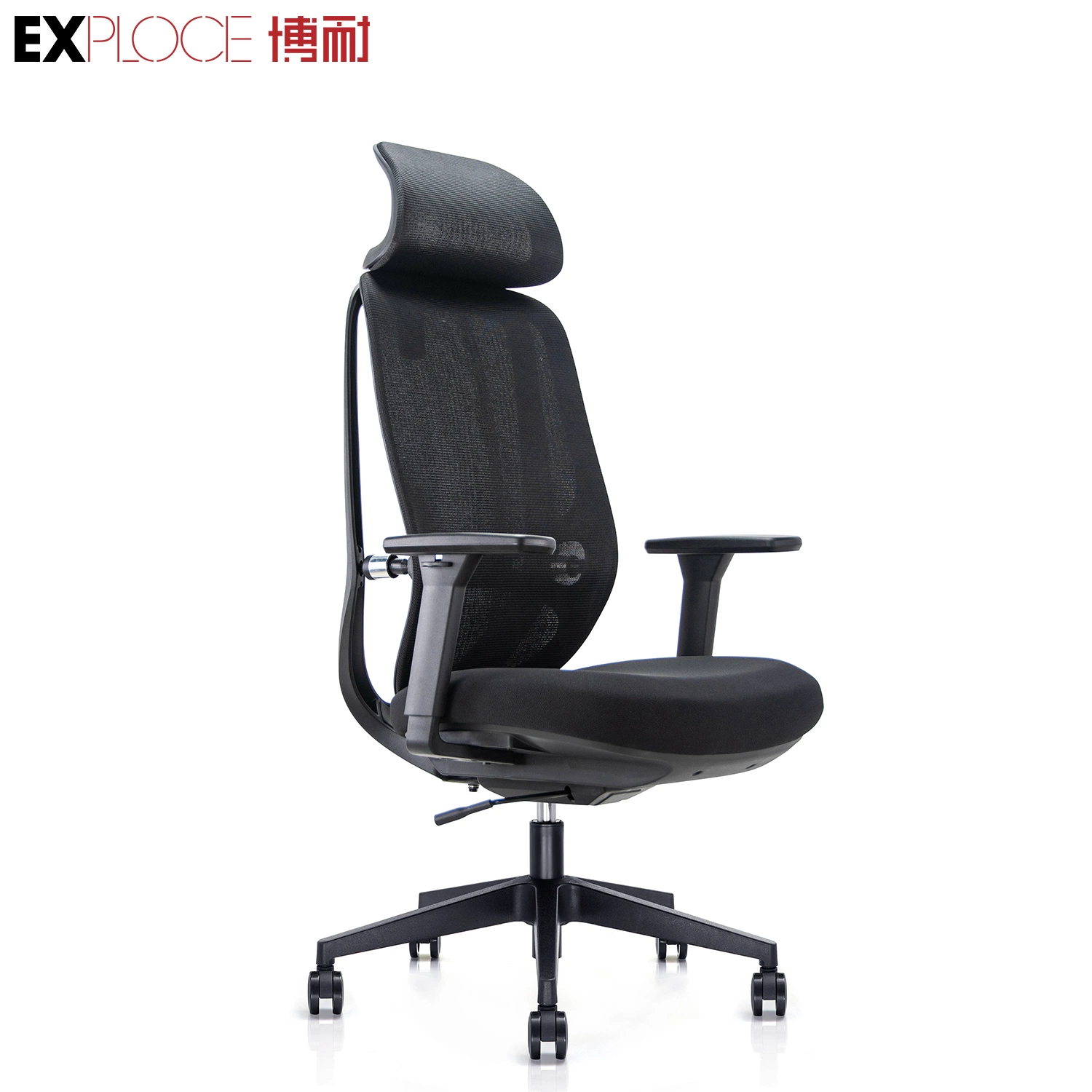 Synchronous Mechanism with Multiple Locking Positions Double Backrest Big Size Headrest Ergonomic Swivel Office Mesh Chair Home Furniture