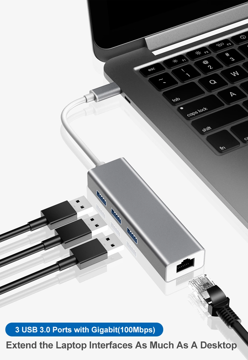 2 X USB 3.0 Hub USB 3.0 4 portas ligar Para liga de alumínio do teclado do rato