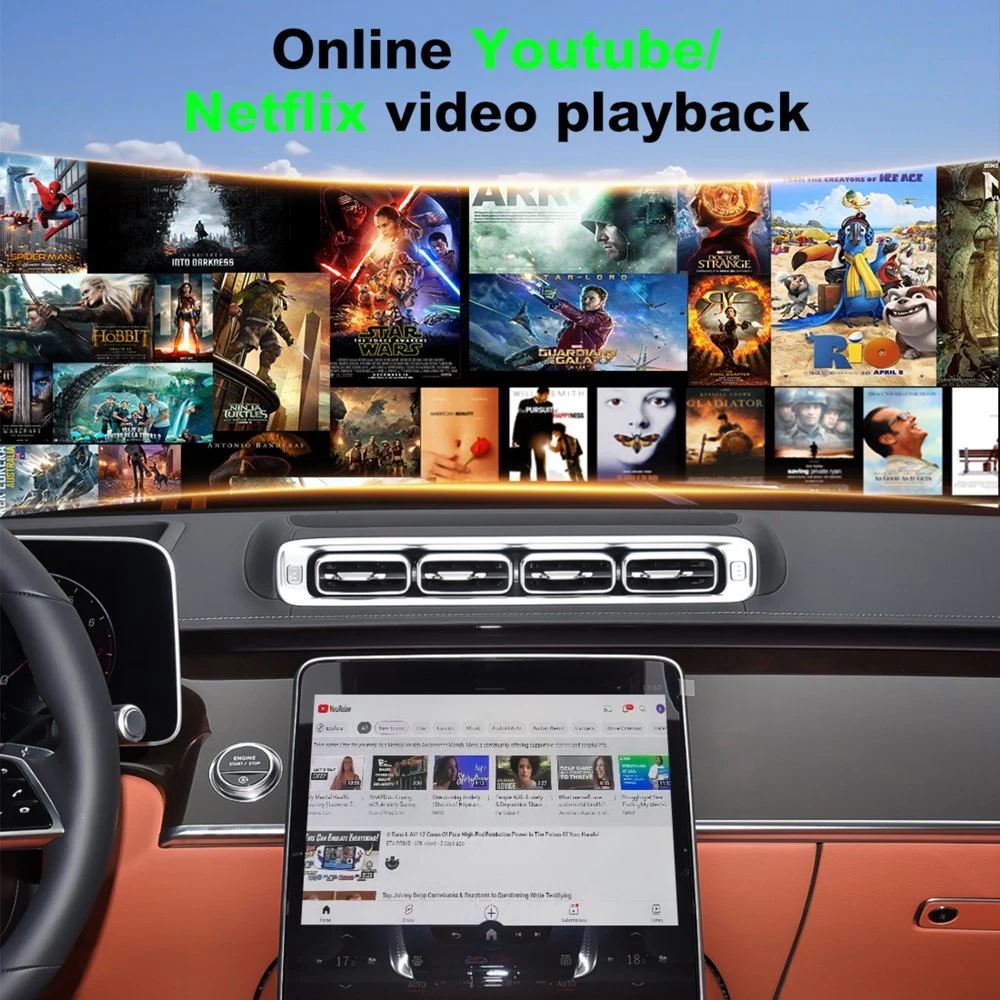 وحدة حماية تشغيل CarPlay اللاسلكية لـ Android Box تلقائية من نوع USB للسيارة مع مخرج HDMI للتشغيل السلكي من المصنع