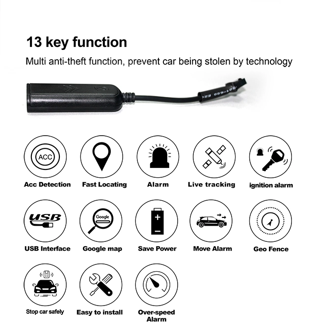 Mini Motorcycle GPS/GSM/GPRS Vehicle Tracking Devices Lt02 (EF)