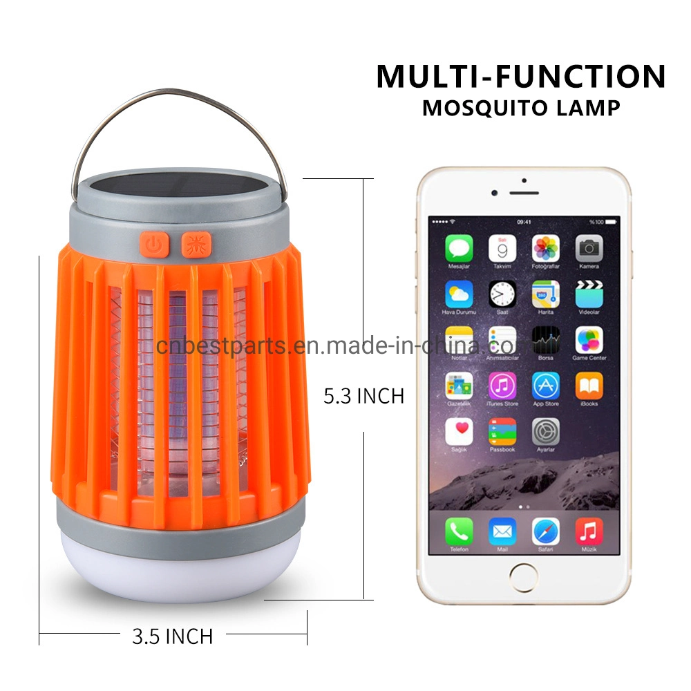 Solar Rechargeable Bug Zapper Lamp Mosquito Insect Fly Killer Camping Lantern