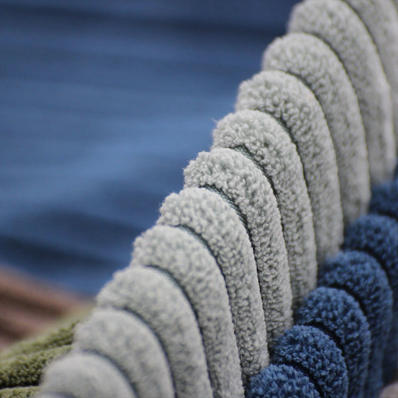 Tissu de canapé en polyester côtelé populaire pour chaise de meuble et pouf