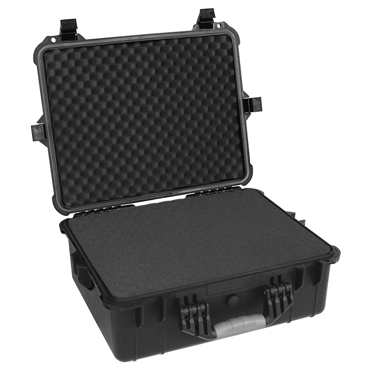 Black Tactical ABS Weatherproof Equipment Case with Customizable Foam