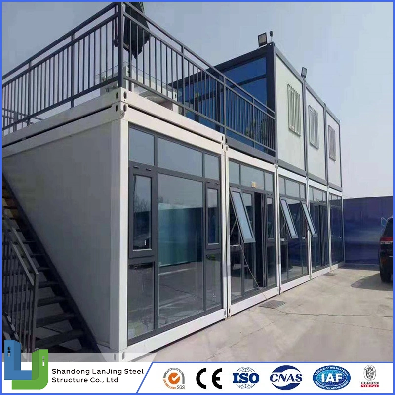 Greece Two Storey Luxury Living Prefabricated 40FT Container House Pop up Container House