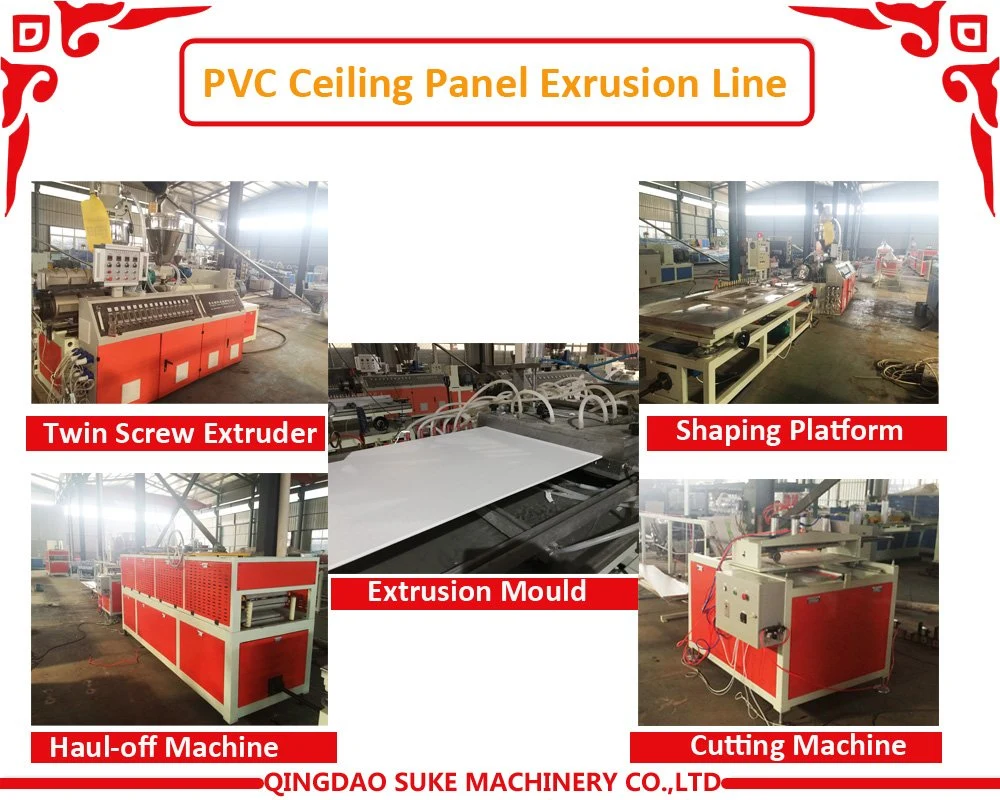 Livraison rapide en PVC résistant à un prix abordable panneau de plafond Profil du Conseil de feuille de ligne de production/plafond PVC porte fenêtre de câble de bâti de la Fabrication de machines d'Extrusion de lignes réseau